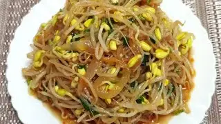 Полезный салат из ростков проросшей сои (маша) по- корейски! Вкусный и простой рецепт!