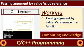 How to pass the parameter(s) by value and by reference in C++ || By value Vs By Reference in C++