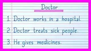 10 lines on Doctor in english/Essay on Doctor in english/Doctor essay in english/Doctor 10 lines