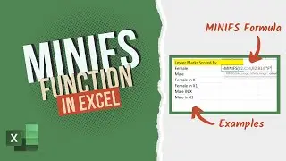 How to Use MINIFs Function in Excel | With Examples 🔥🔥🔥