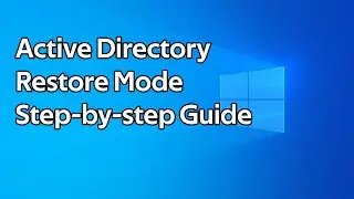 How to boot into Active Directory Services Restore Mode