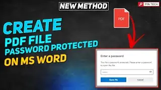 how to create password protected PDF file in ms word (2007-2021) without software | PIN TECH |