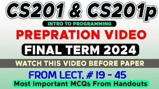 CS201 Final Term 2024 | Cs201p Final Term preparation 2024 | The Merciful Academy