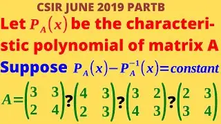 A problem on the characteristic polynomial of a matrix