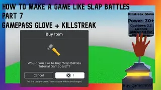 How to Make a Game Like Slap Battles Part 7! | Gamepass Glove & Killstreak