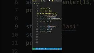 Python Center()  method - fill padding and "*" multiply String. #ytshorts  #pyhton #pythontricks