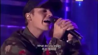 [한글자막] 열일하는 저스틴비버의 라이브 'What do you mean'