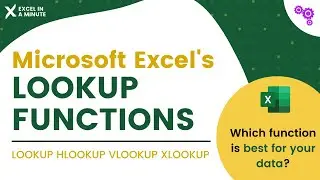 THE FOUR LOOKUP FUNCTIONS IN EXCEL (Search-a-Value Functions) BY EXCEL IN A MINUTE