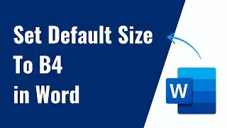 Set default size to b4 MS Word | How To Set Default Paper Size to A4 (Microsoft Word)