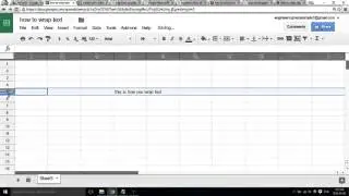 How to wrap text - Google sheets video 3