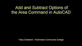 Add and Subtract Options of the Area Command in AutoCAD.