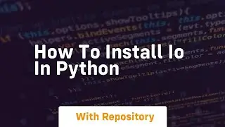 how to install io in python