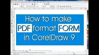 10 - CorelDraw 9 Projects - How to Design a PDF  Form in CorelDRAW? - Lunar Computer College