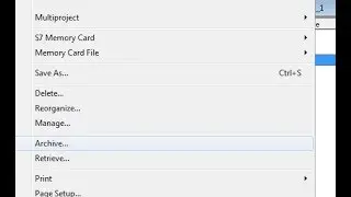Simatic Step7 - архивирование и разархивирование проекта Step7  - archive, retrieve