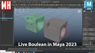 Maya 2023 tutorial : Live Boulean explained !