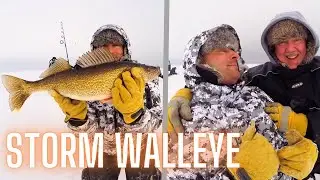 Ice Fishing Walleye Storm Front Utikuma Lake