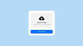 Upload Image With Preview Image | HTML CSS Javascript