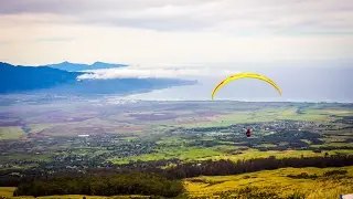 Hawaii - Paragliding from Haleakala Volcano - Maui 4K UHD