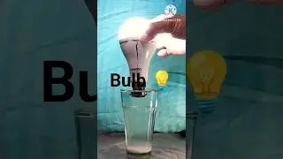 Simple science experiments|| Glowing bulb From salt &Water #shorts