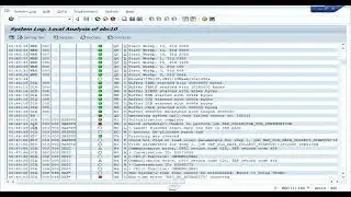 Check and analyze system logs for any critical log entries in SAP