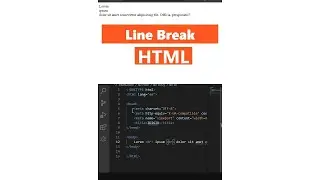 How to insert New Line or Line Break using br Tag in HTML 