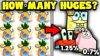 How Many HUGE PETS Can I Hatch with SPONGE BOB Eggs in Pet Sim 99