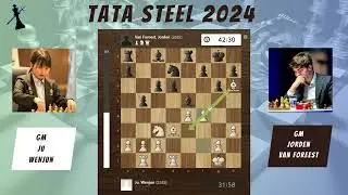 Ju Wenjun vs Jorden van Foreest - Round 3 Tata Steel Chess 2024 || King Sacrifice