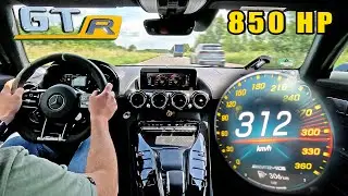 AMG GTR SMN850 on Autobahn: FULL THROTTLE 100-300 with BRUTAL SOUND