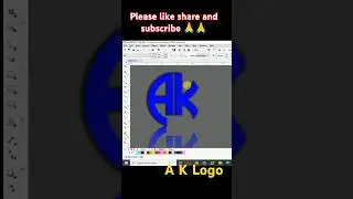 A K logo design in corol draw #coreldarw #graphicdesign #coreldesign