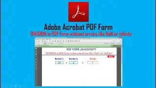 Division in PDF Form without Errors like NaN or Infinity