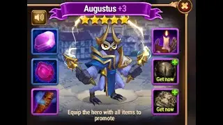 Upgrading Augustus  to 5 and 6 star Tutorial -  Can be done via the event