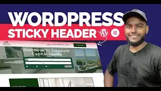 how to create a transparent sticky header in Elementor | Real Estate website sticky header design