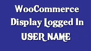 Display WooCommerce Username: How To Show Username Logged in Name in WordPress Menu