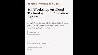 8th Workshop on Cloud Technologies in Education: Report | RTCL.TV