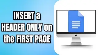 HOW to INSERT a HEADER ONLY on the FIRST PAGE in GOOGLE DOCS