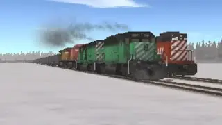 TRAIN AND RAIL YARD SIMULATOR BN EMD SD70 AWVR TRAIN COAL CARS DPU 🚂🇺🇸