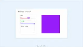 how to create a RGB Color generator using html css and js