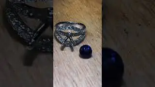 Handmade blue sapphire ring.