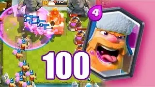 +100 гоблинов с дротиками и дровосеков на арене в Clash Royale