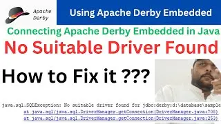 No suitable driver found in Java | Apache Derby Embedded