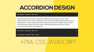 Simple Accordion with HTML CSS Javascript