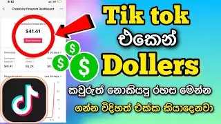 ටික් ටොක් වලින් ඩොලර් හොයන විදිහ | Tik Tok Earning With US Account | Tik Tok Monertization 2024 |