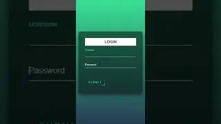 Login Form Animated Floating Input Labels | Glowing Button  | Move Placeholder Focus on input