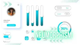 NEUMORPHISM / SOFT UI DESIGN TUTORIAL. FIGMA. FOR ABSOLUTE BEGINNERS. #figmatutorial #uidesign