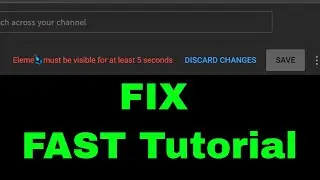 Element Must Be Visible For At Least 5 Seconds FIX* Solved Youtube Trim/Cut Error