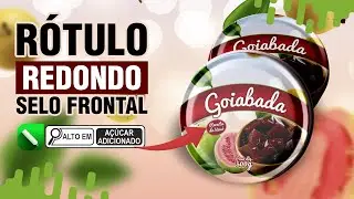 RÓTULO REDONDO: Como calcular e incluir selo frontal na Embalagem Redonda com Corel [Regras ANVISA]