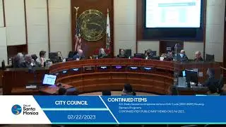 Santa Monica City Council Meeting February 22, 2023