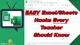 Excel Google Sheets Hacks EVERY TEACHER Should Know (Tips and Tricks Tutorial For Beginners & More)