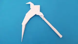 How to make a battle sickle/scythe from paper. Origami weapons. Paper weapons