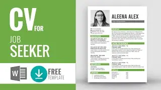 How to Make Resume/CV in MS Word ⬇ FREE  TEMPLATE